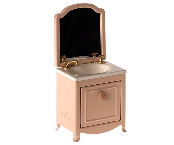 Lavabo con espejo para ratoncitos - rosa viejo