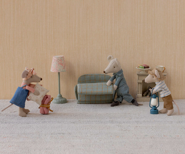 Lámpara de pie pequeña vintage - menta