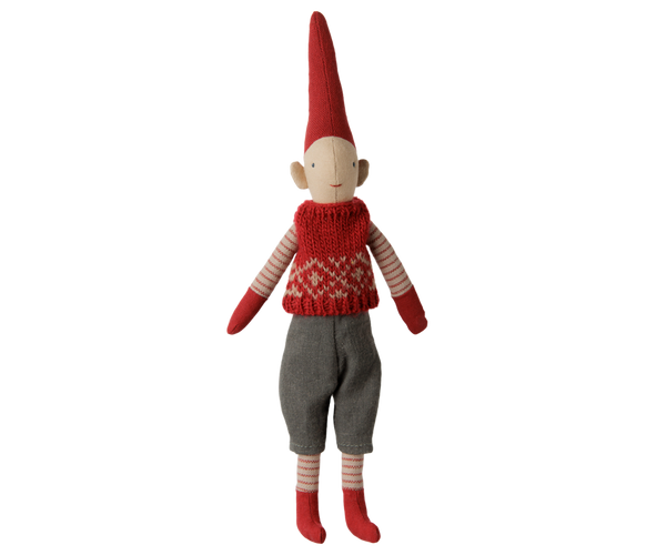 Pixy navideño talla 1 - chico chaleco punto rojo