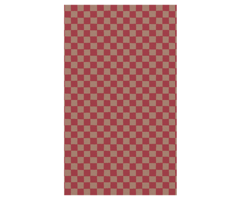 Papel de Regalo cuadros empolvado/rojo - 10 metros