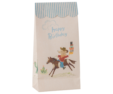 Bolsas de fiesta Happy Birthday 12 unidades - cowboy