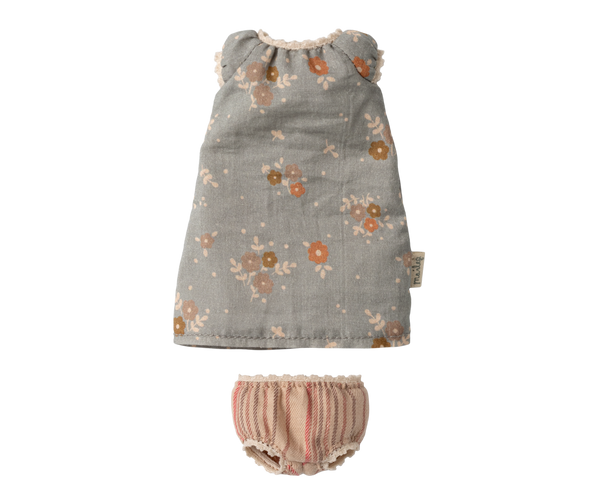 Vestido azul flores talla 1