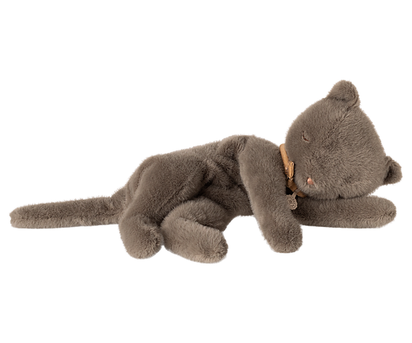 Gatito de peluche dormido - gris