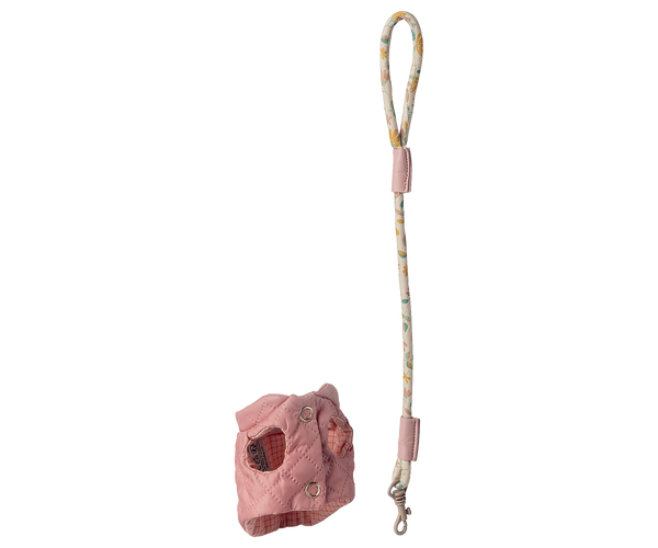 Arnés y correa para mascota - rosa