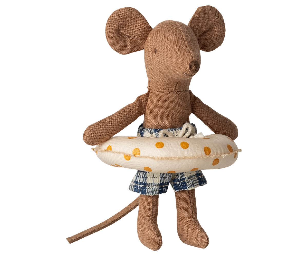 Ratoncito hermano pequeño - flotador lunares amarillos