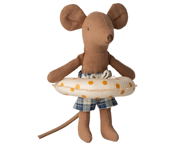 Ratoncito hermano pequeño - flotador lunares amarillos