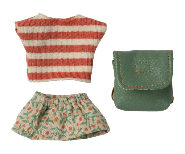 Ratoncita hermana mayor mochila - falda verde