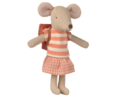 Ratoncita hermana mayor mochila - coral