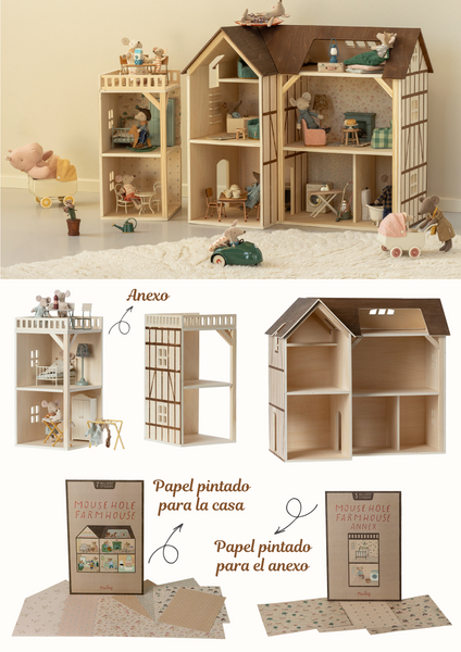 GRAN CONJUNTO FARMHOUSE - casa de los ratones Maileg