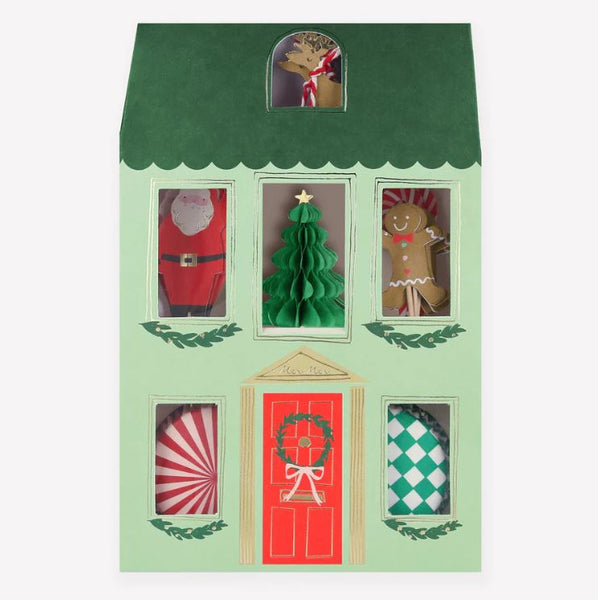 Casa de navidad - cupcake kit