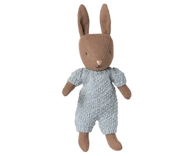 Conejito traje de punto azul (rabbit micro - 13cm)