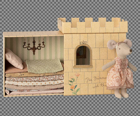 Ratoncita princesa y el guisante - vestido flores