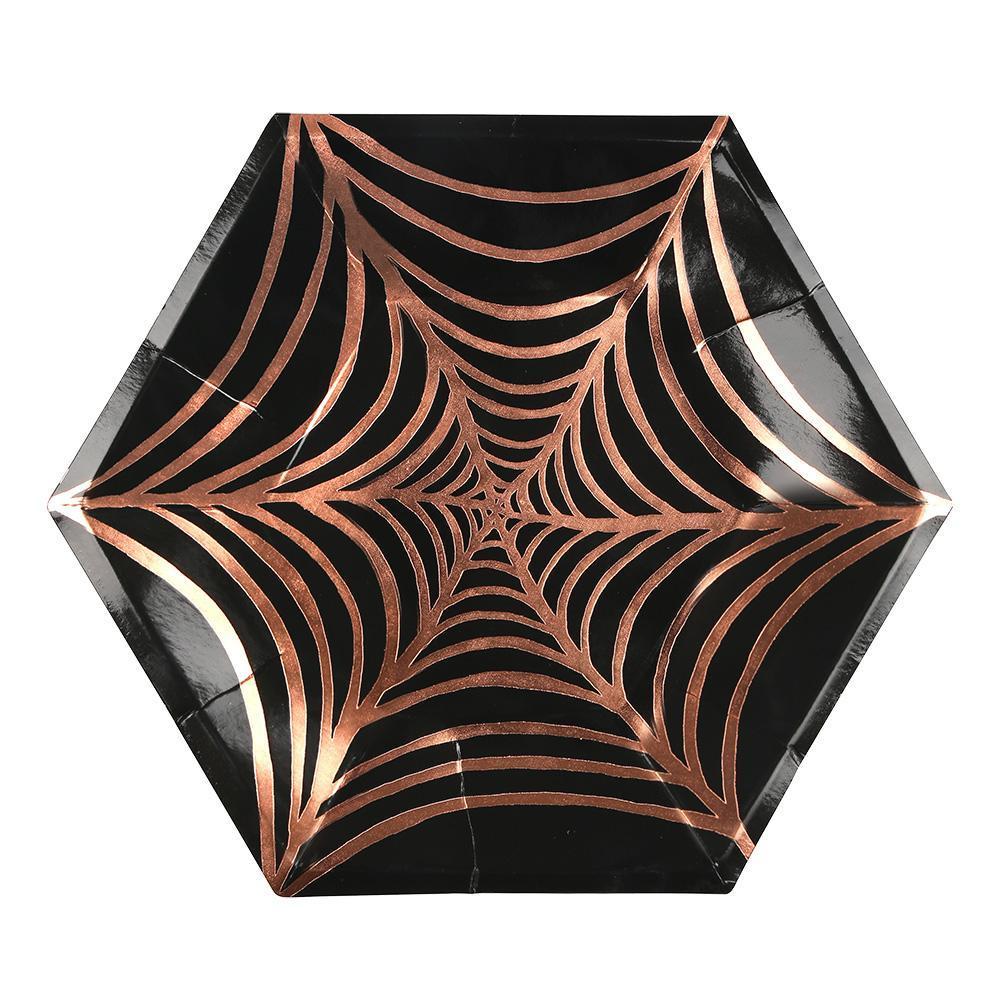 Plato tela de araña - negro y cobre - Miss Coppelia