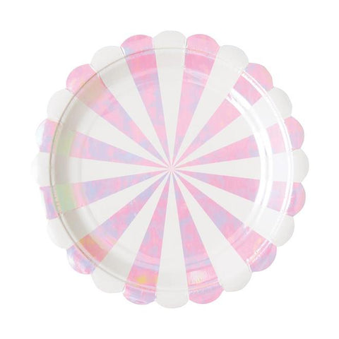 Mix&Match rayas rosa iridiscente - platos S - Miss Coppelia