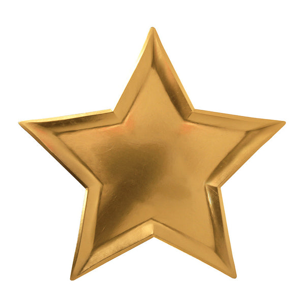 Platos estrella metalizada oro - Miss Coppelia